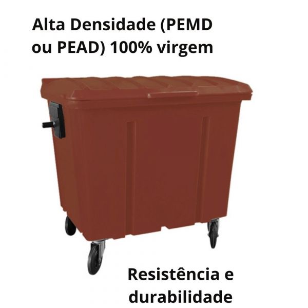 Container 1000 Litros Marrom Lar Plástico