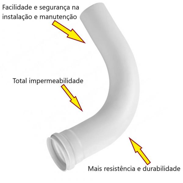 Curva 90° Longa Para Esgoto 200mm Fortlev
