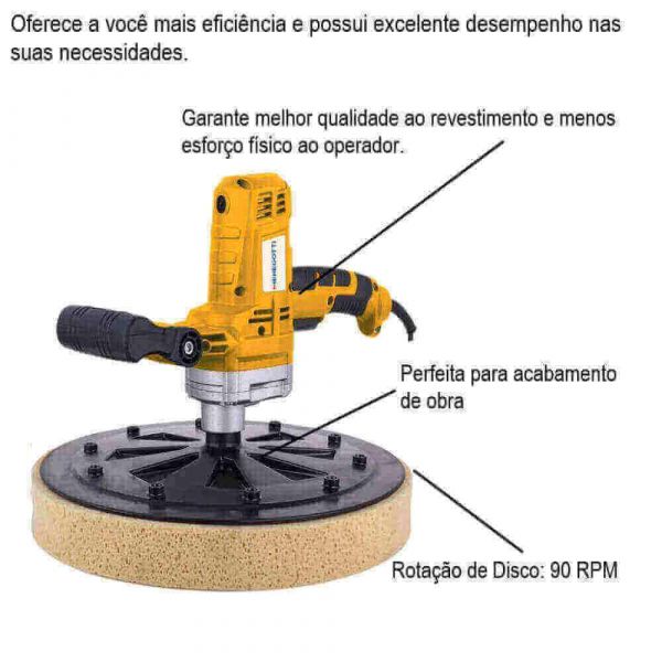 Desempenadeira Elétrica Para Reboco MDE 1200W Menegotti