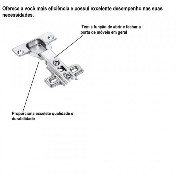 Dobradiça 26mm Baixa Bemfixa