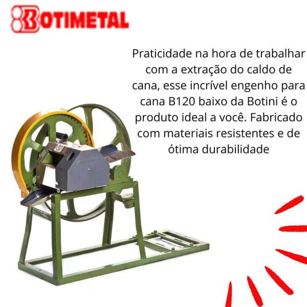 Engenho B120 Inox Baixo Com Base Botimetal