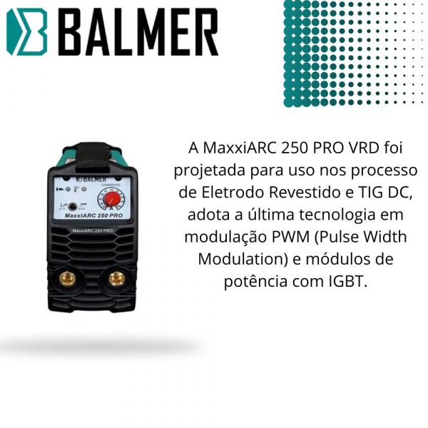 Fonte Inversora Maxxiarc 250 Pro 220v Balmer