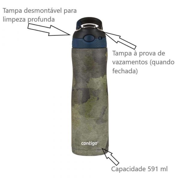 Garrafa Térmica Inox Autospout Ashland Chill 591 ml Camuflado Contigo