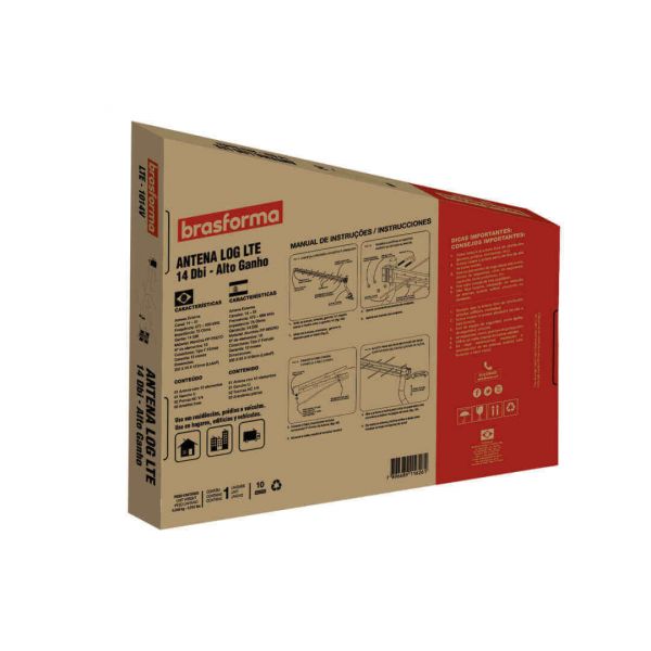 Antena Digital Externa Log Uhf 20 LTE-2017V Brasforma