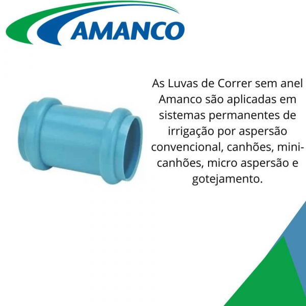 Luva de Correr Irrigação Sem  Anel 100mm Amanco