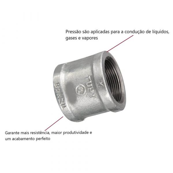 Luva Galvanizada  NPT 1” Tupy