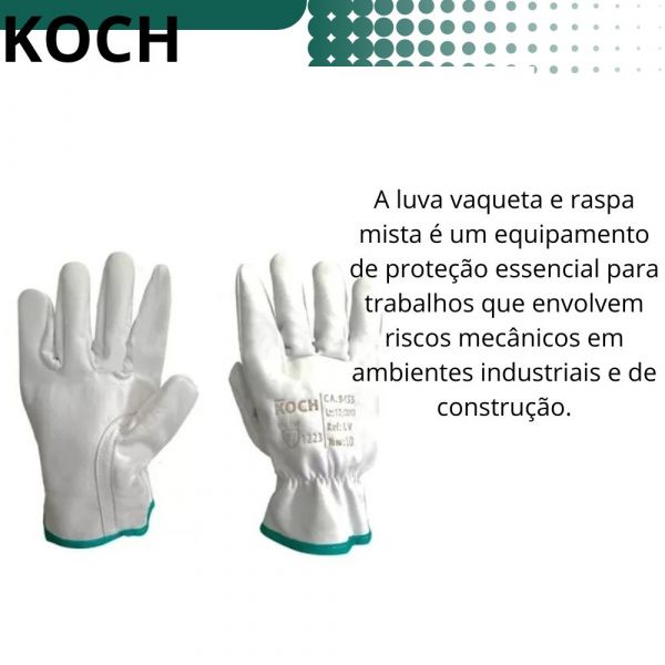 Luva Vaqueta Punho 07 Koch CA9455