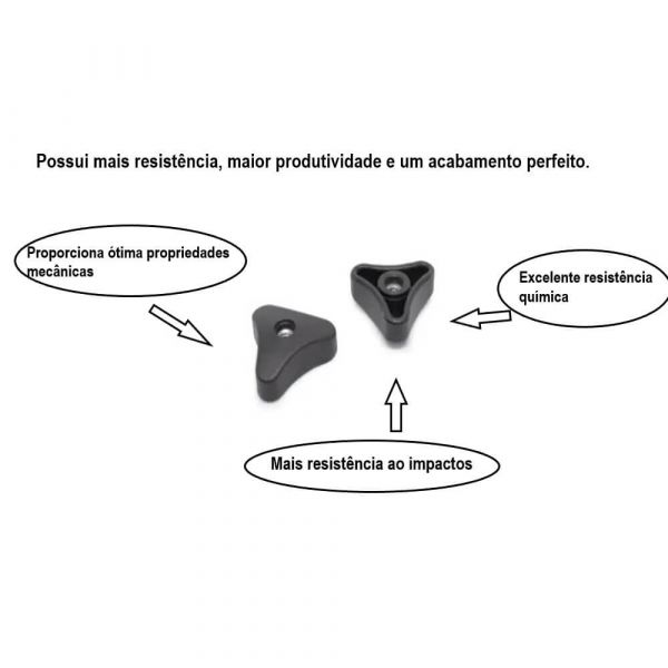 Manipulo 3 Pontas Fêmea 45mm 5/16” Completa