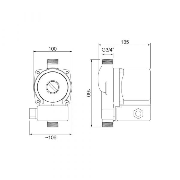 Motobomba de Circulação e Pressurização WMCP120S 220V Claw