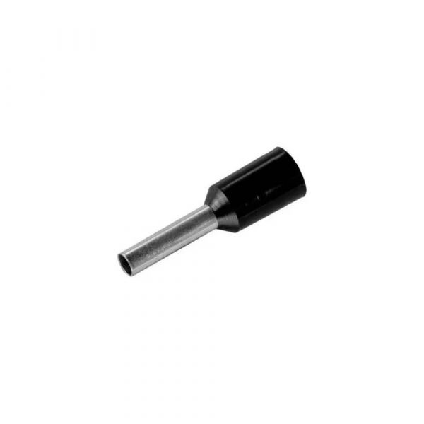 Terminal Tubular Ilhos Simples 1,5mm Preto Lukma