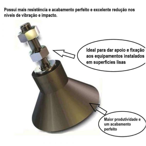 Amortecedor Ventosa 1/4” Vibra Stop 