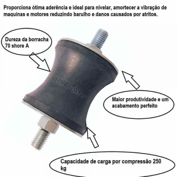 Amortecedor Coxim III 1/2” Vibra Stop