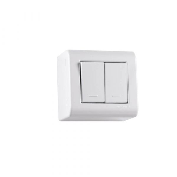 Caixa de Sobrepor com 2 Interruptores Simples 10 A 250 V Tramontina