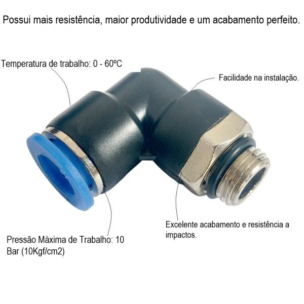 Cotovelo Macho Giratório Instantâneo 90º 1/4 X 1/4