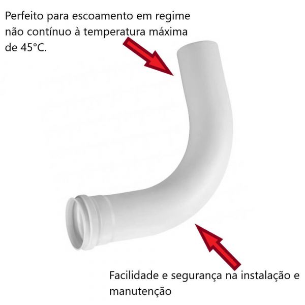 Curva Longa Para Esgoto 90° 100mm Fortlev