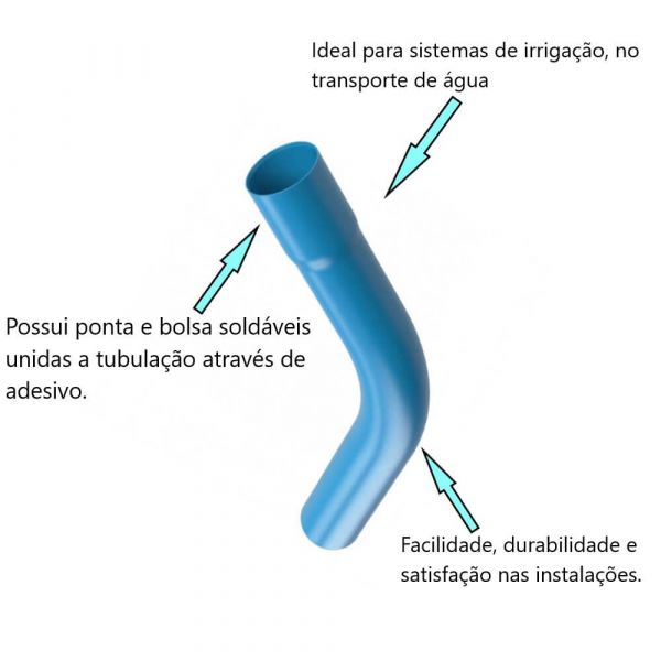 Curva Para Irrigação 45° DN75mm Asperbras