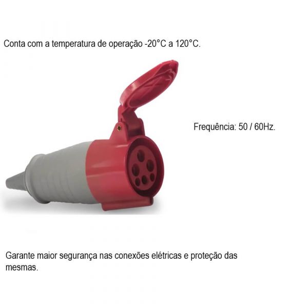 Tomada Acoplamento 3P+T 380V 32ª Soprano