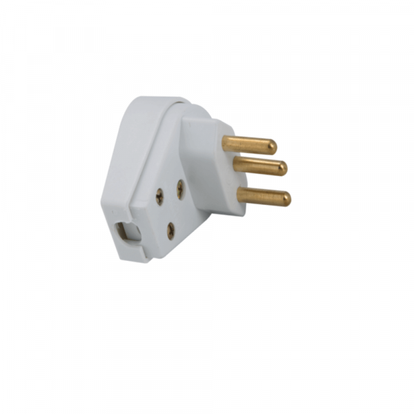 Plugue Angular 2P+T 20 A 250 V Branco Tramontina 57402011