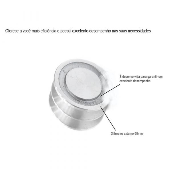 Polia De Alumínio 2 Canais 60mm Mademil