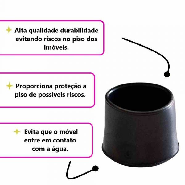 Ponteira Externa Borracha Preta 7/8