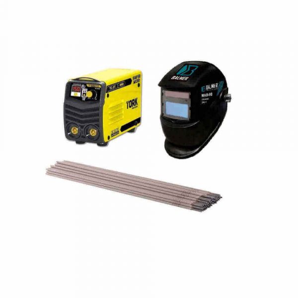 Inversora De Solda 150A 220V Tork + Máscara de Solda Automática  + 1 kg de Eletrodo 60.13