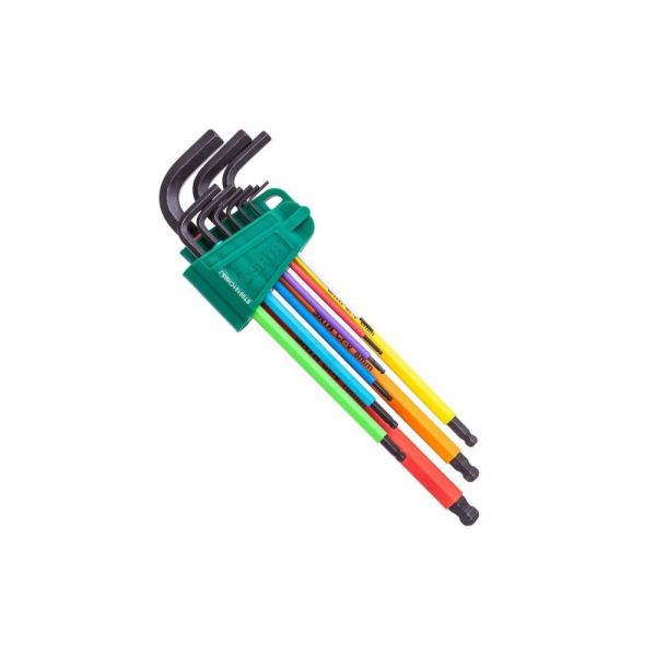 Jogo Chave Allen Color 9mm Peças Sata