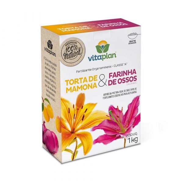 Fertilizante Torta de Mamona + Farinha de Ossos 1Kg 8000105-U Vitaplan