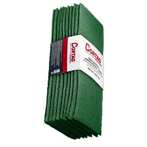 Fibra Sintética Verde para Limpeza Pesada 102mm X 260mm 10 Unidades Cortag