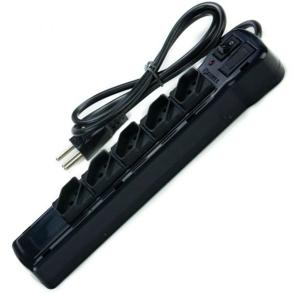 Filtro de Linha 5 Tomadas 1 Metro Protect Fiolux