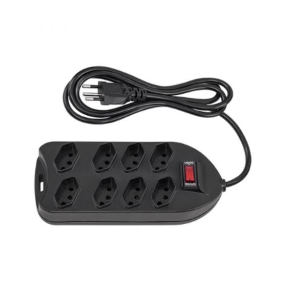 Filtro De Linha Protetor Preta 8 Tomadas Intelbras