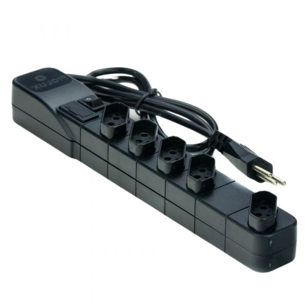 Filtro de Linha Slim 4 Tomadas + 1 Tomada Espaçada Fiolux