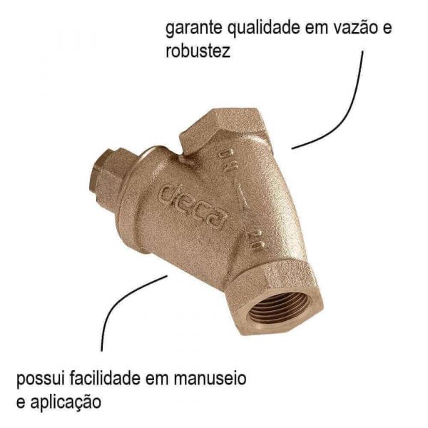 Filtro Para Linha Tipo Y Em Bronze 1” Dulong