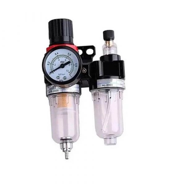 Filtro Regulador de Ar Com Manômetro 1/4 Pol. Steel Equipamentos