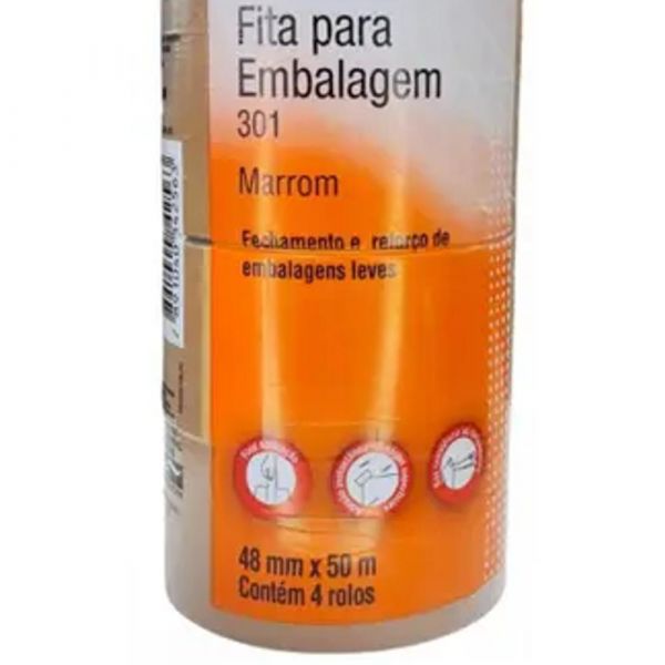 Fita Adesiva 48mm X 50m Marrom 3M