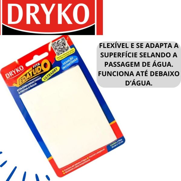 Fita Adesiva Emborrachada Prova D'Agua Veda tudo Dryko