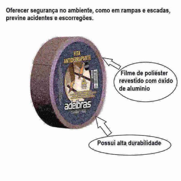 Fita Antiderrapante 50mm x 20m Preta Adelbras