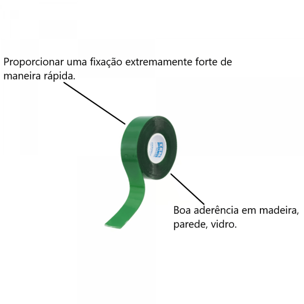 Fita Dupla Face Acrílica 19mmX2m Tek Bond