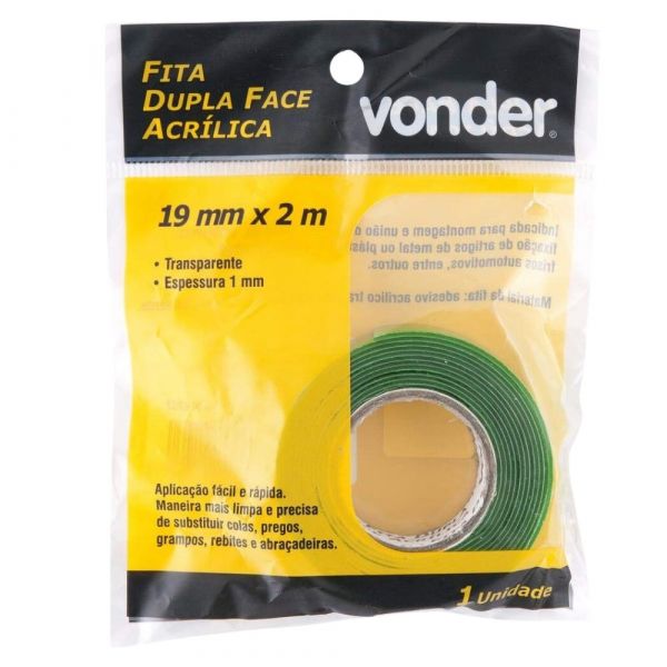 Fita Dupla Face Acrilica 19mmx2mt Vonder