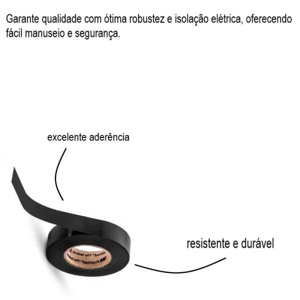 Fita Isolante 19mm x 20m Preta Highland