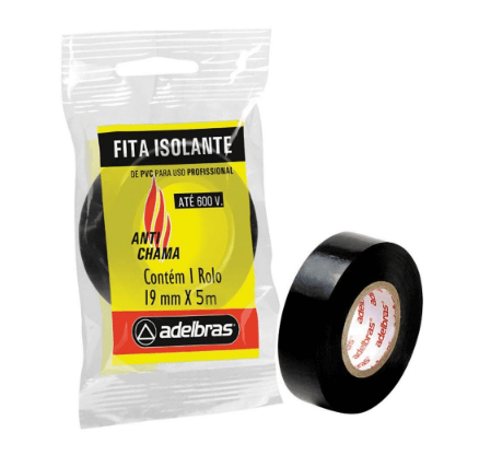 Fita Isolante 5mts Preta Antichama Adelbras