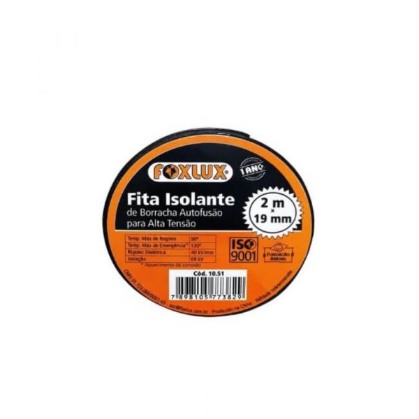 Fita Isolante Auto Fusão 19mmx2m Foxlux