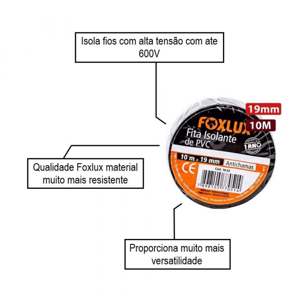 Fita Isolante Foxlux 10M