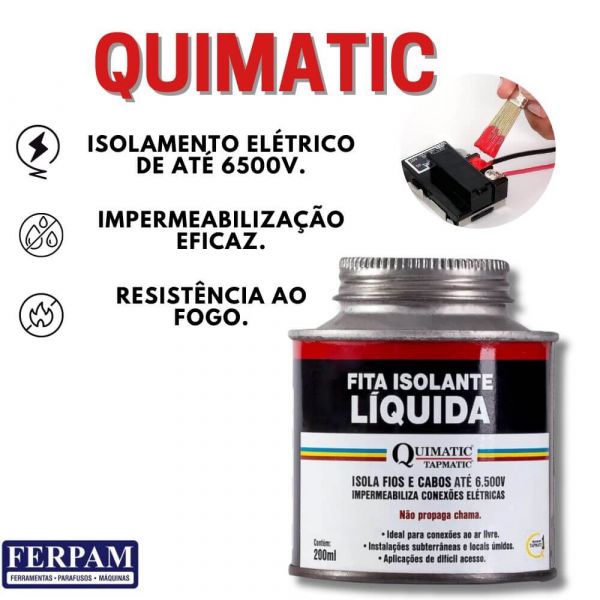 Fita Isolante Líquida 200ml Vermelha Quimatic