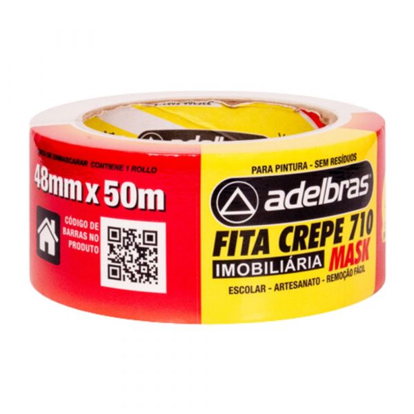 Fita Mask Crepe Sleeve 710 48mm x 50m Adelbras 
