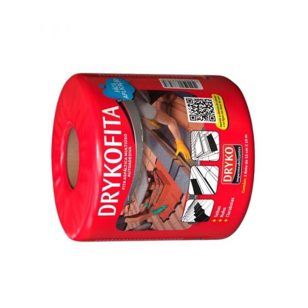 Fita Multiuso Aluminizada 15cm x 10m Dryko