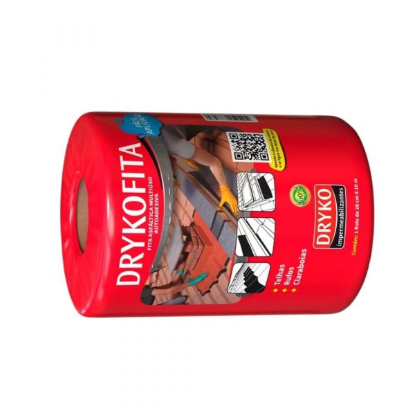 Fita Multiuso Aluminizada 20cm x 10m Dryko