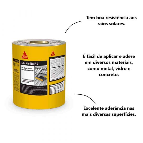 Fita Multiuso Aluminizada 20cm X 10m Sika