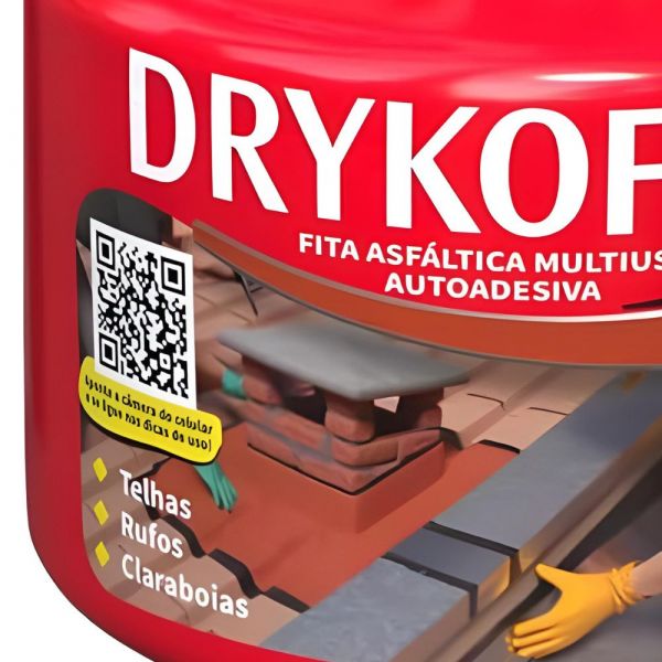 Fita Asfáltica com Alumínio Drykofita Terracota 10cmx10m Dryko