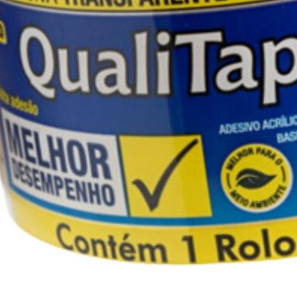 Fita Qualitape Transparente 48mm x 40m Adelbras
