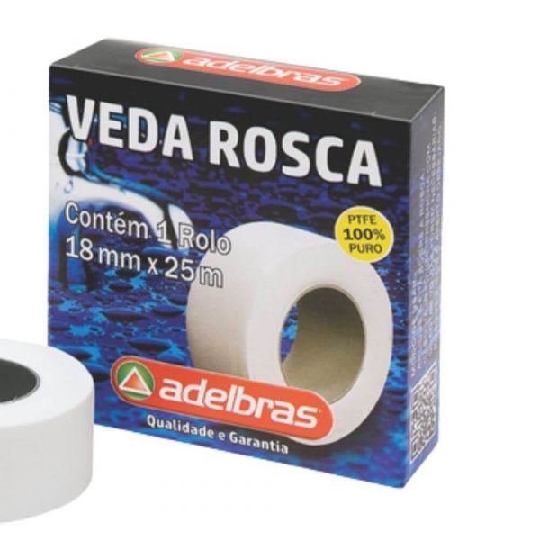 Fita Veda Rosca 18mm x 25m Adelbras